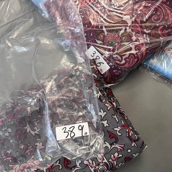 Floral Gray and Red Women's Scarf - Picture 5 of 5